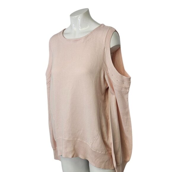 Moussy Womens Open Shoulder Long Sleeve Shirt, Pink, Zip Back, One Size (F) - Picture 9 of 10